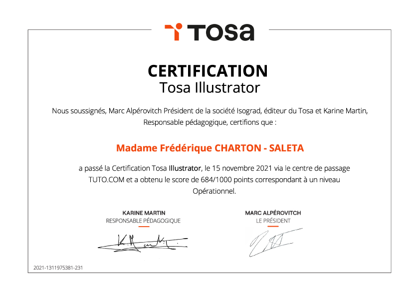 Certification TOSA Illustrator